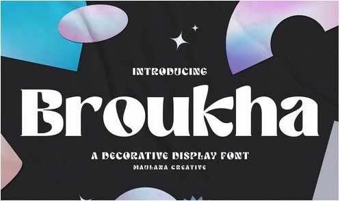 Broukha Decorative Display Font