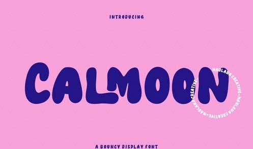 Calmoon Bouncy Display Font