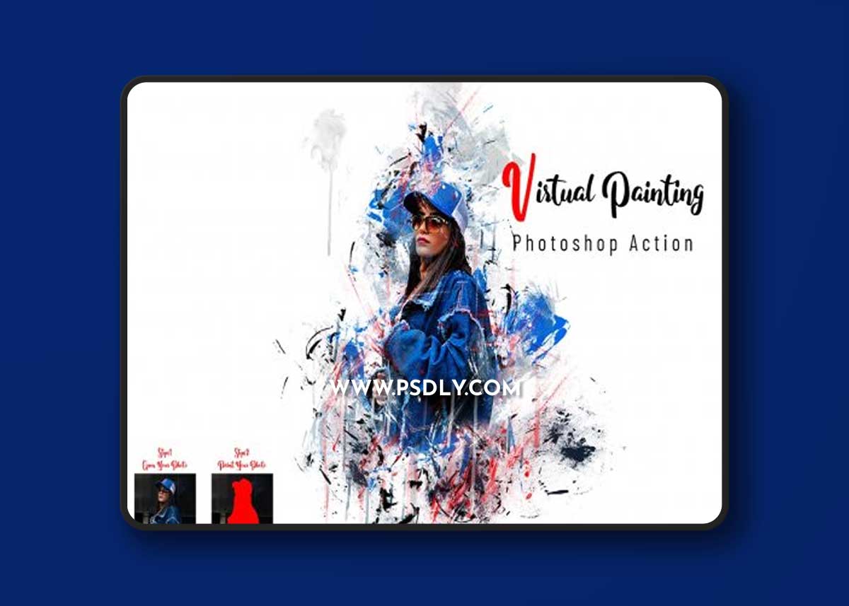CreativeMarket - Virtual Painting Photoshop Action 7232175