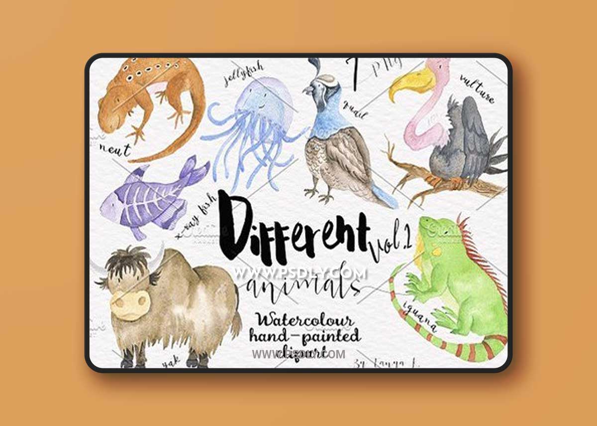 Different Watercolor Animals Vol 2