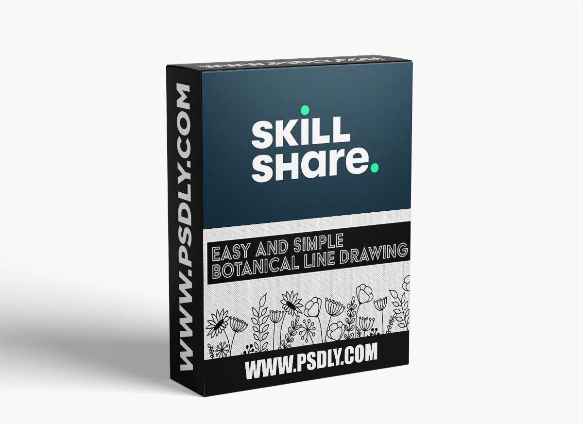 Easy and Simple Botanical Line Drawings - 15+ Flowers, 25+ Leaves and Fillers and 2+ Compositions