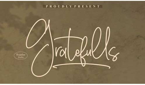 Gratefulls Monoline Font