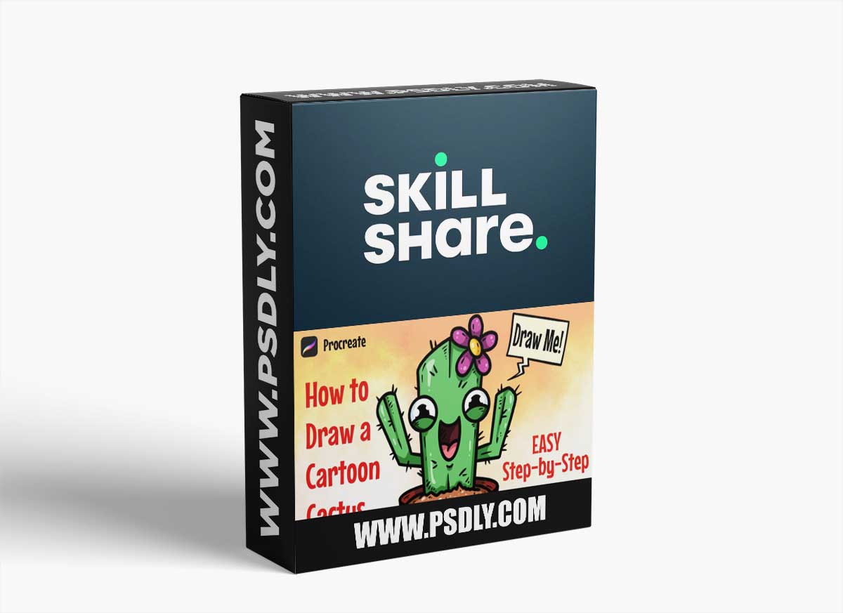 How To Create a Cartoon Cactus in Procreate/ Easy Step-By-Step