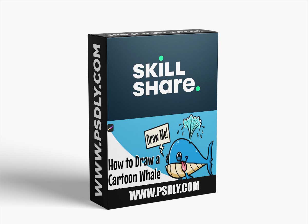 How to Draw a Cartoon Whale in Procreate / Easy Step-by-Step