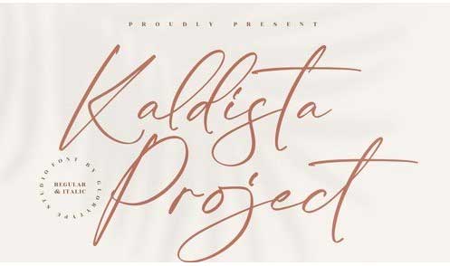 Kaldista Project Signature Font