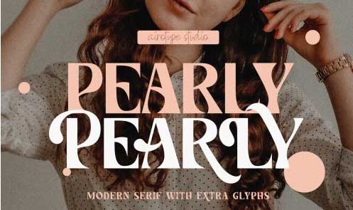 Pearly Font - Display Modern Serif Font with Extra Glyphs