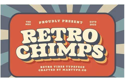 Retro Chimps Vintage Display Font