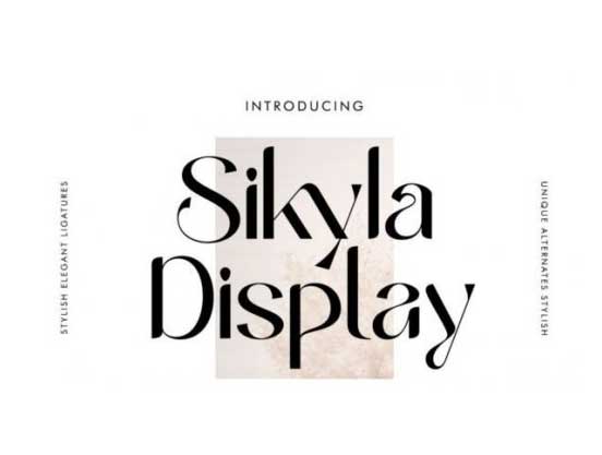 Sikyla Display Font