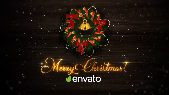 Videohive Christmas Wreath Card 25273178