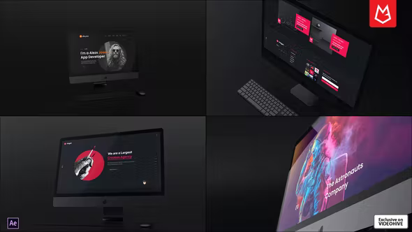 Videohive Dark Desktop Promo | Mockup Pack 37847601