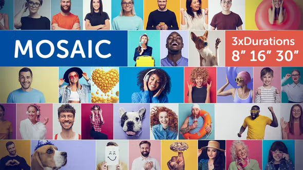 Videohive Mosaic Logo Opener 37900612