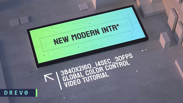 Videohive Urban Opener/ Concrete Architecture Video Mockup Busness LED Display City Industrial Real Estate IOS 37868583