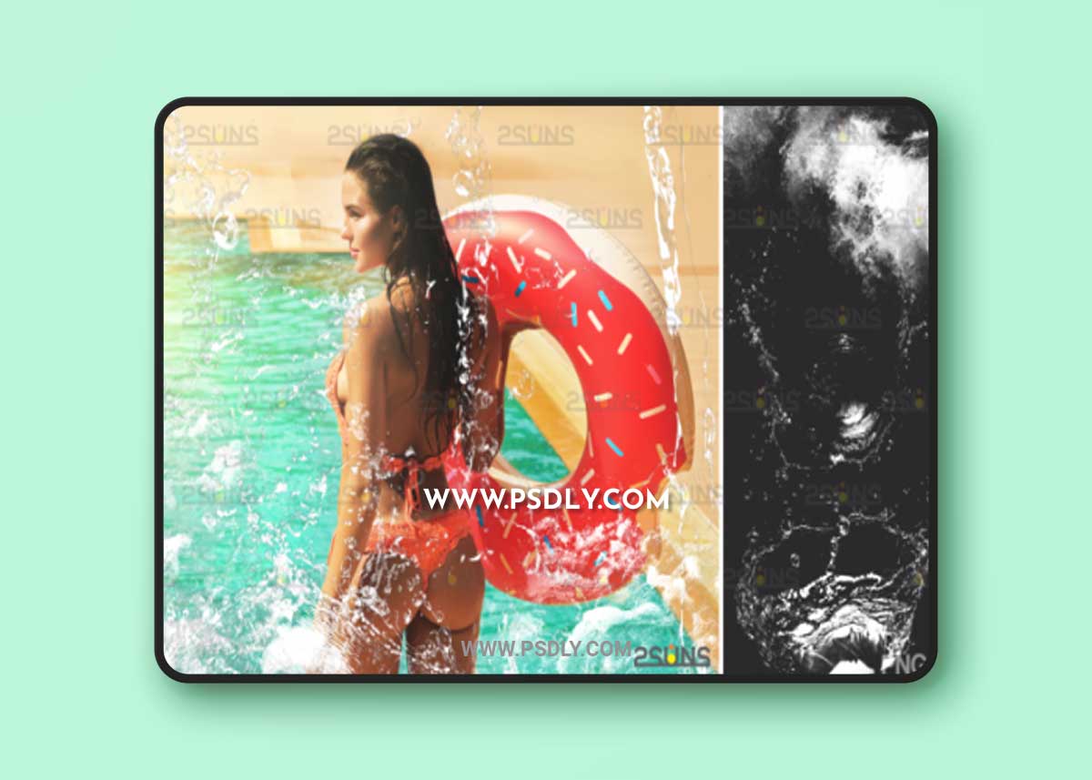 Water Splash Photo Overlays, Photoshop