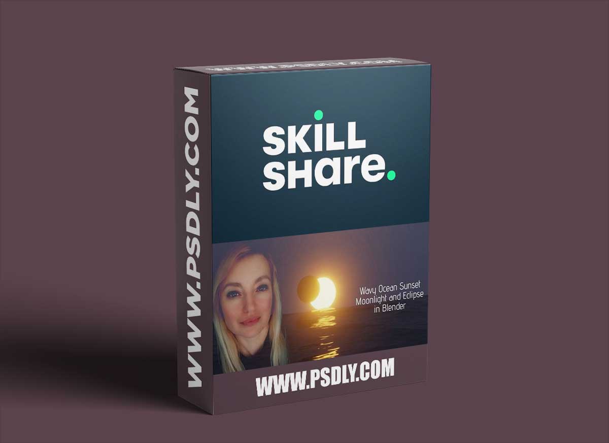 Wavy Ocean Sunset Moonlight and Eclipse in Blender