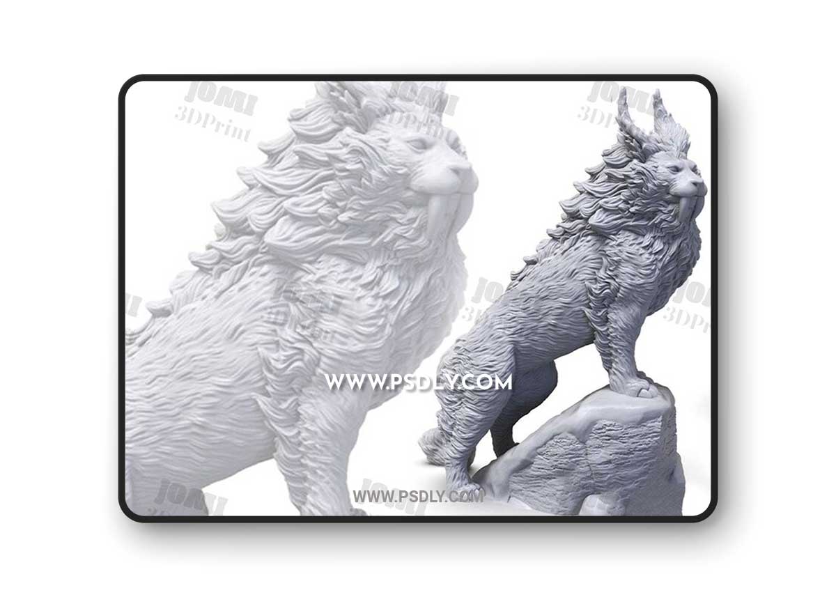 Winter Wild Cat 3D Print Model