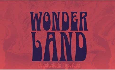 Wonderland - Psychedelic Typeface