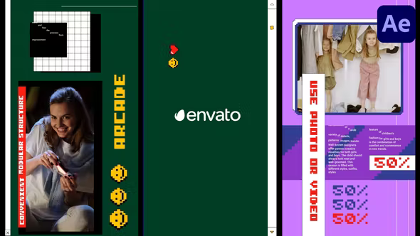 Videohive Pixel Social Media Promo for After Effects 37737573