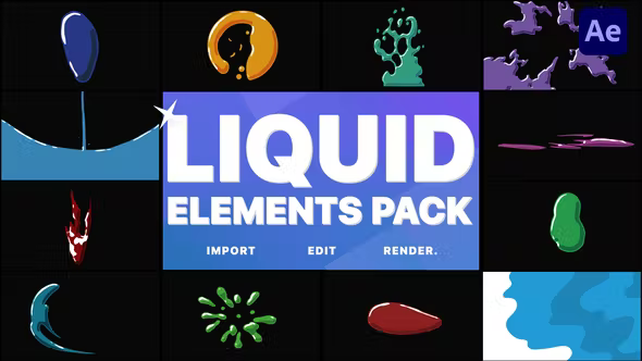 Videohive Liquid Elements | After Effects 37498543
