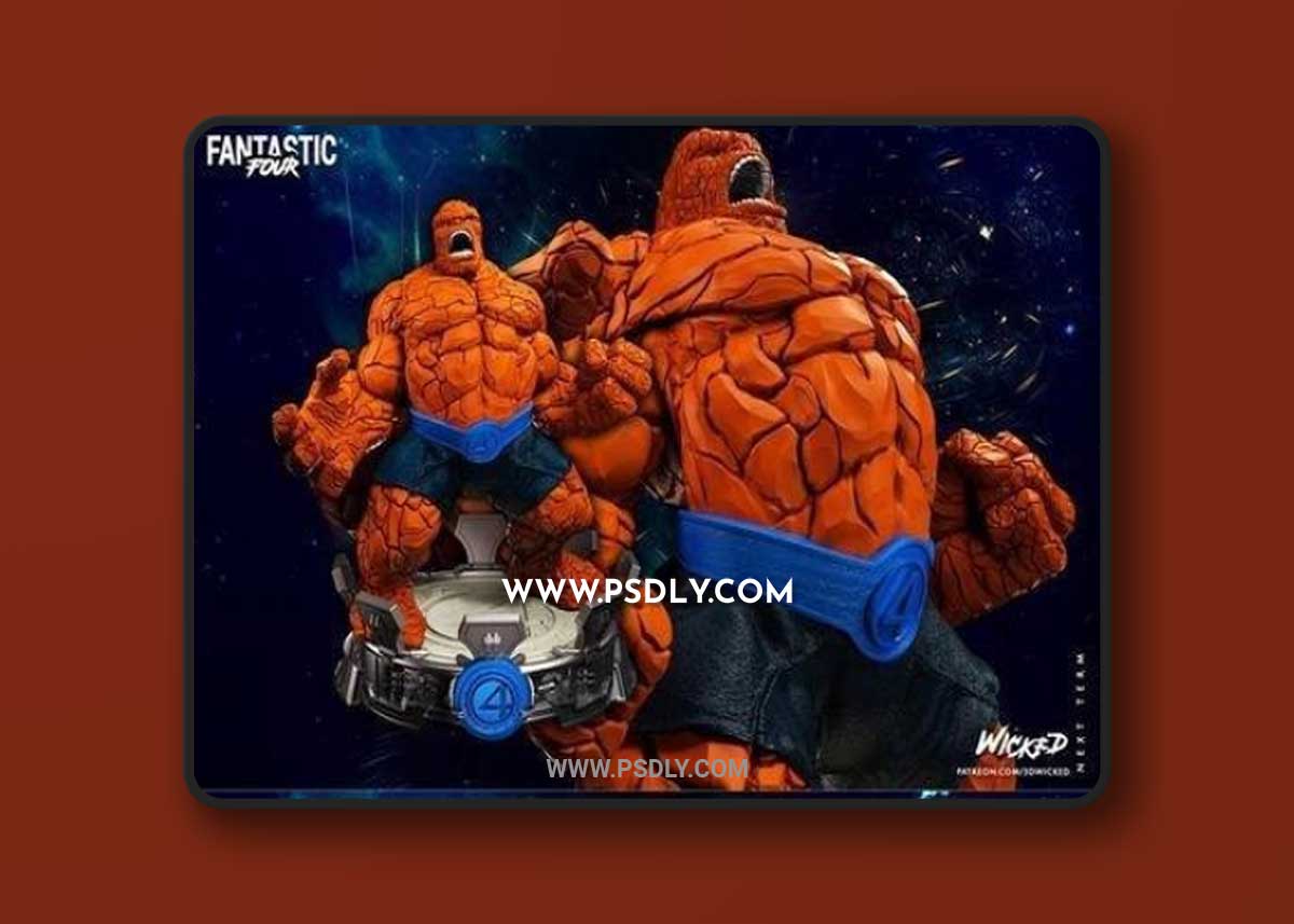 3D STL Wicked - Marvel The Thing Sculpture