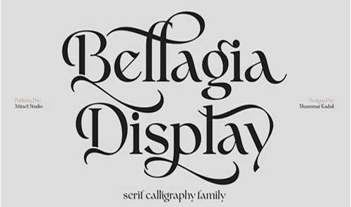 Bellagia Display Font Family