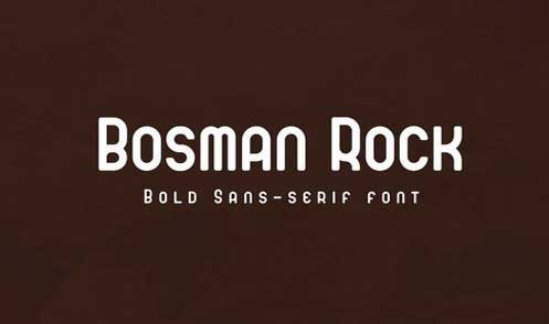 Bosman Rock - Bold Sans-serif Font