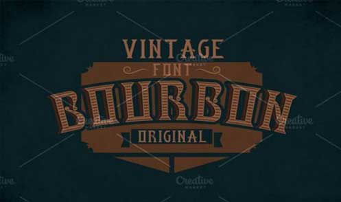 Bourbon Label Typeface