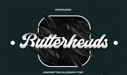Butterheads - Handwritten Calligraphy Font