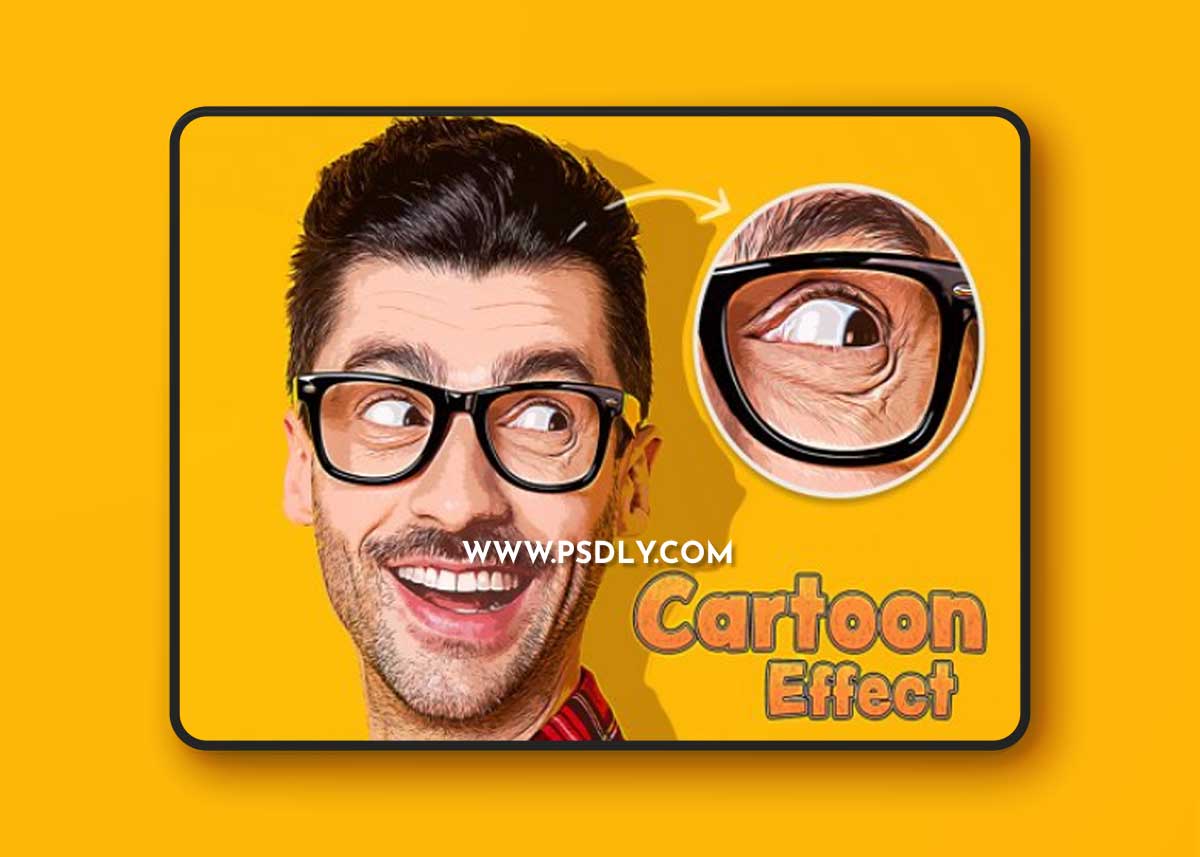 Cartoon Comic Book Photo Effect Mockup 507374089