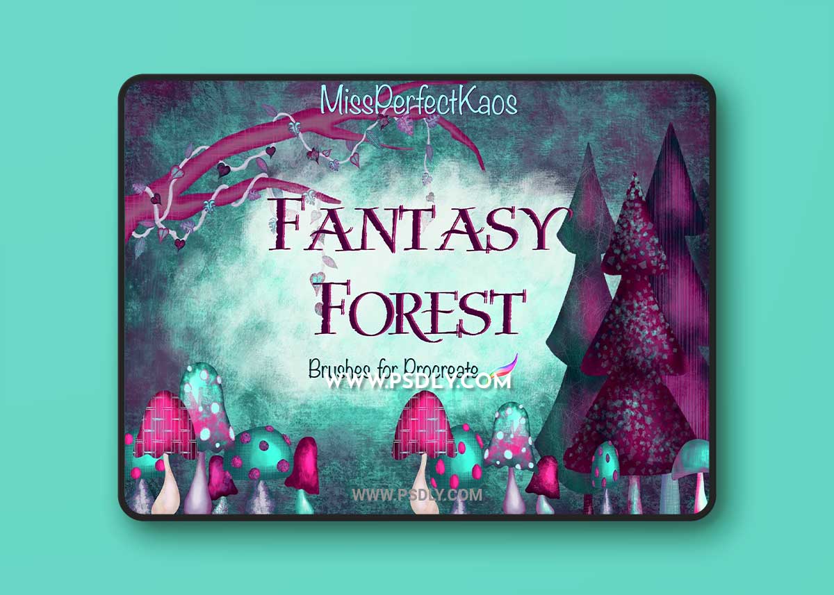 CreativeMarket - Fantasy Forest-98 Procreate Brushes 7209601