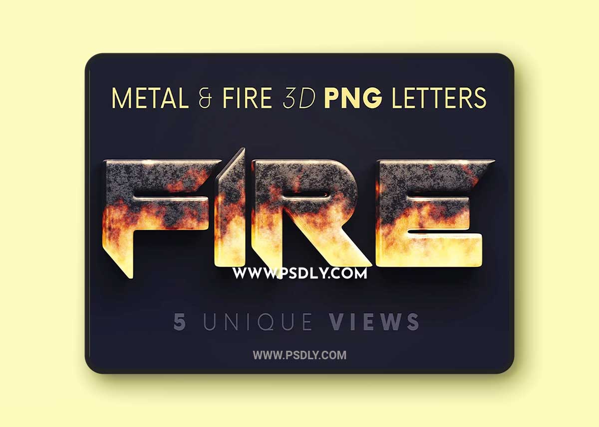 CreativeMarket - Metal & Fire - 3D Lettering 7255576