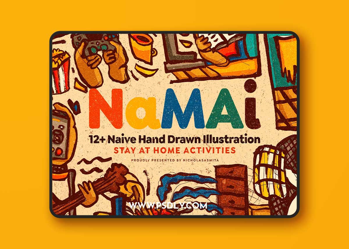 CreativeMarket - Namai: 12+ Hand Drawn Illustrations