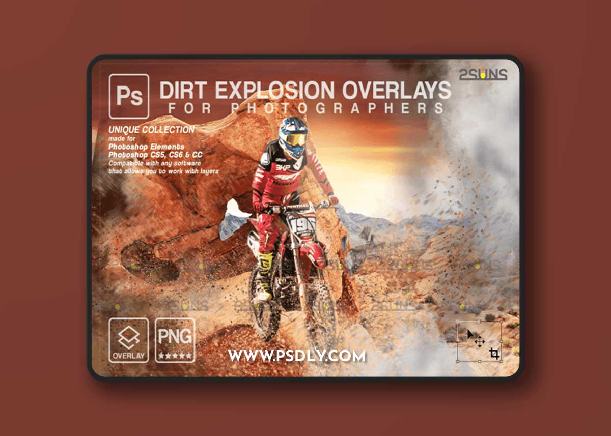 Dirt Explosion Photo Overlays Sports