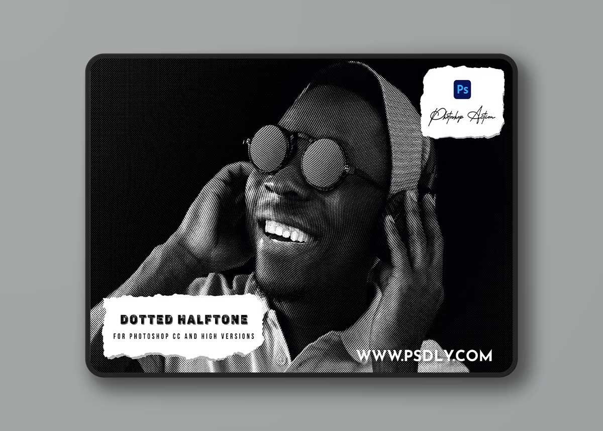 Dotted Halftone Pattern Photoshop Action 42SSV53