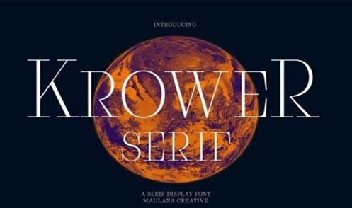 FontBundles - Krower Serif Display Font 1977347