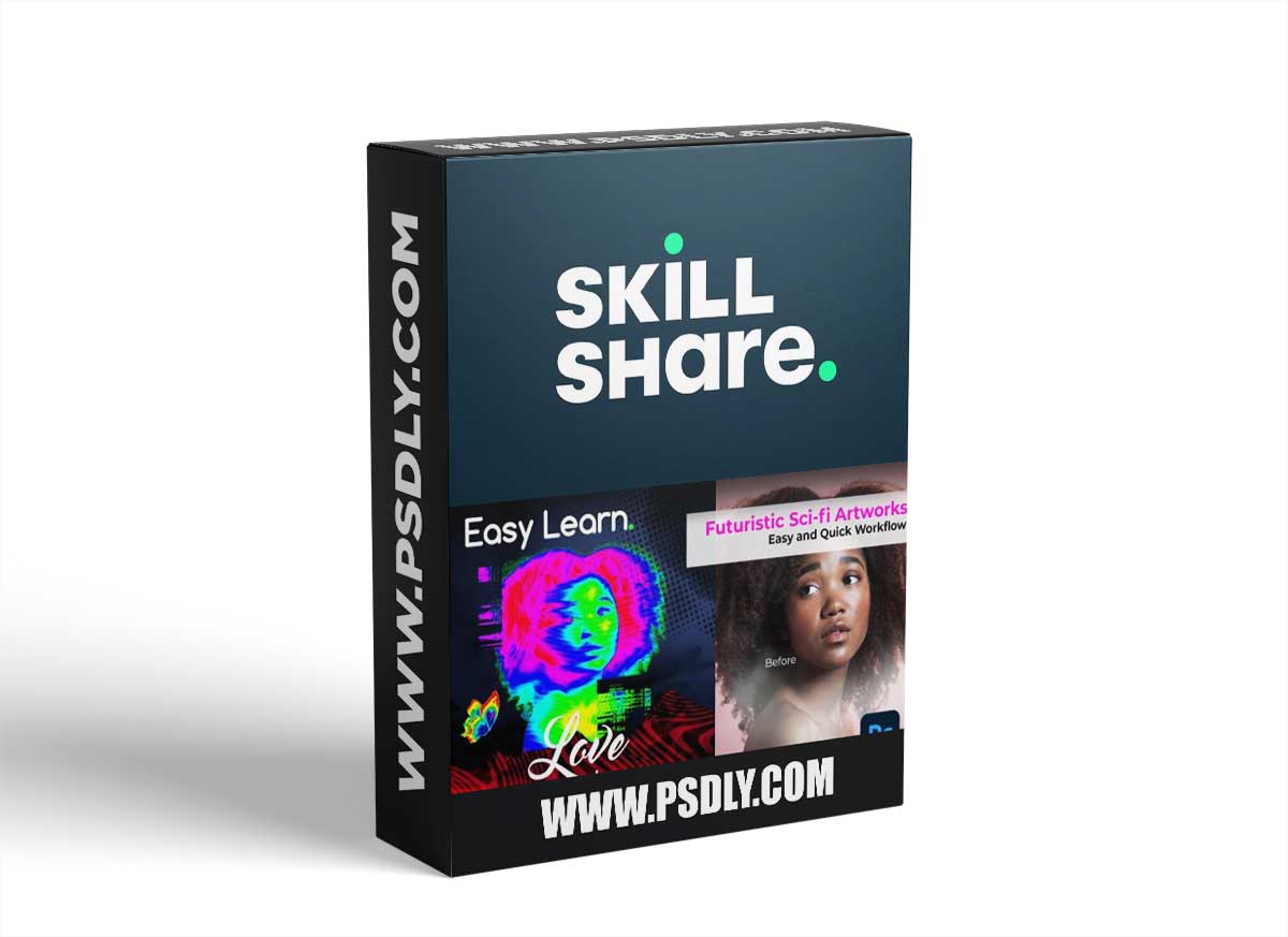 Futuristic Sci-fi Neon Style Portrait Photo Manipulation in Photoshop