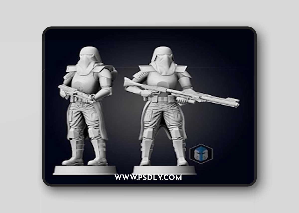 Galactic Marine Figurine - Pose 1 3D Model
