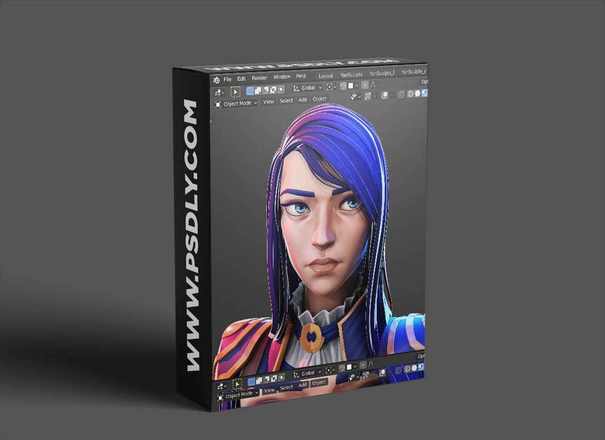Gumroad – Caitlyn – Character Creation in Blender – 2022