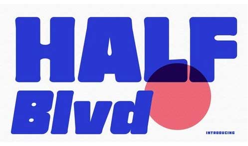 Half Blvd Display Font