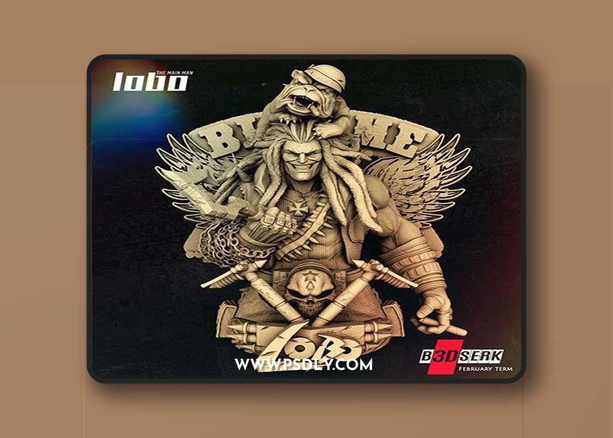 Lobo Bust B3DSERK 3D Print Model