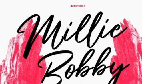 Millie Bobby Signature Script Font