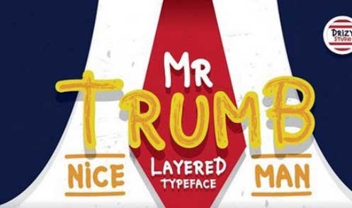Mr Trumb Layered Typeface