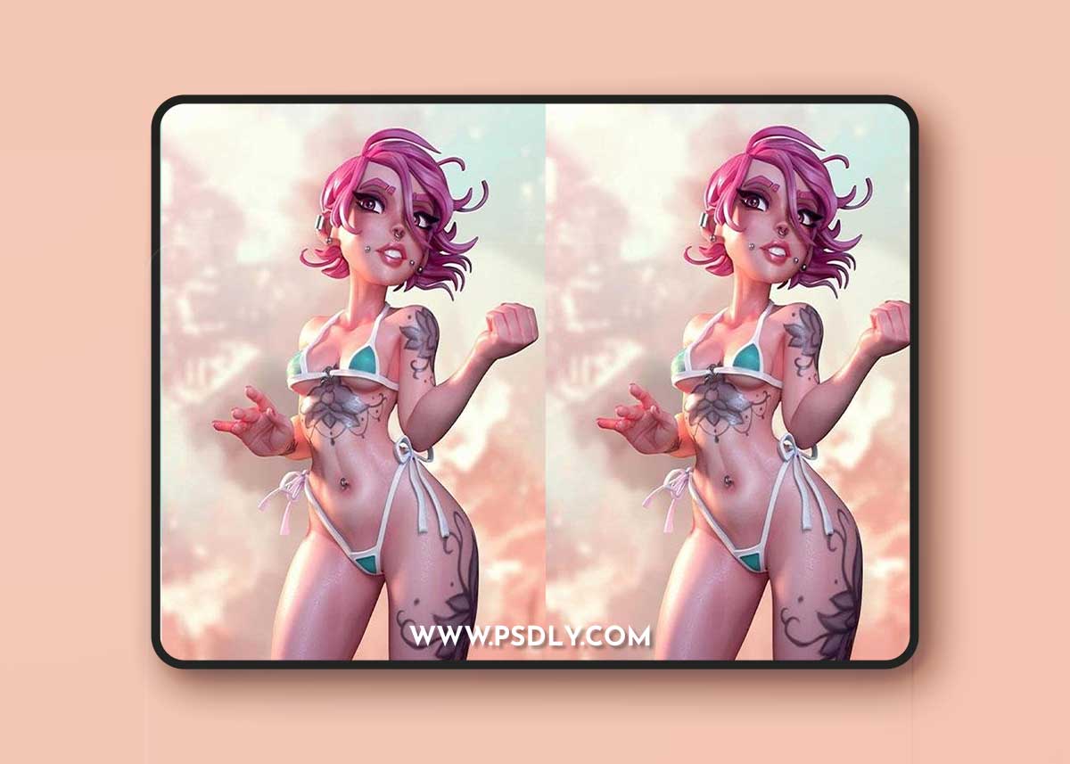 Pin Up Shirley 3D Print Model
