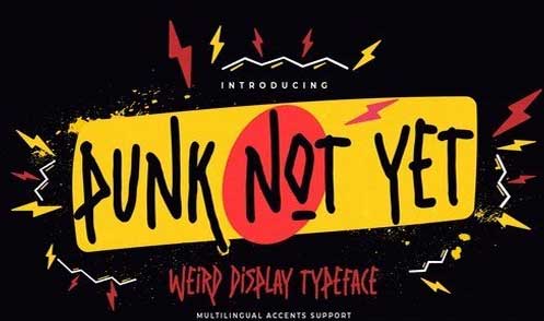 Punk Not Yet - Weird Display Typeface