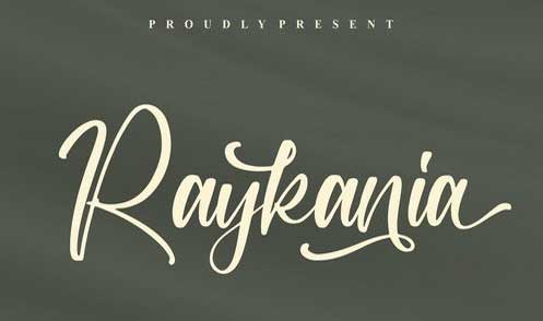 Raykania Modern Script Font