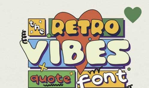 Retro Vibes. Quotable. Hand Drawn Font