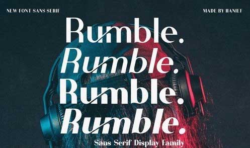 Rumble Elegant Sans Serif Font