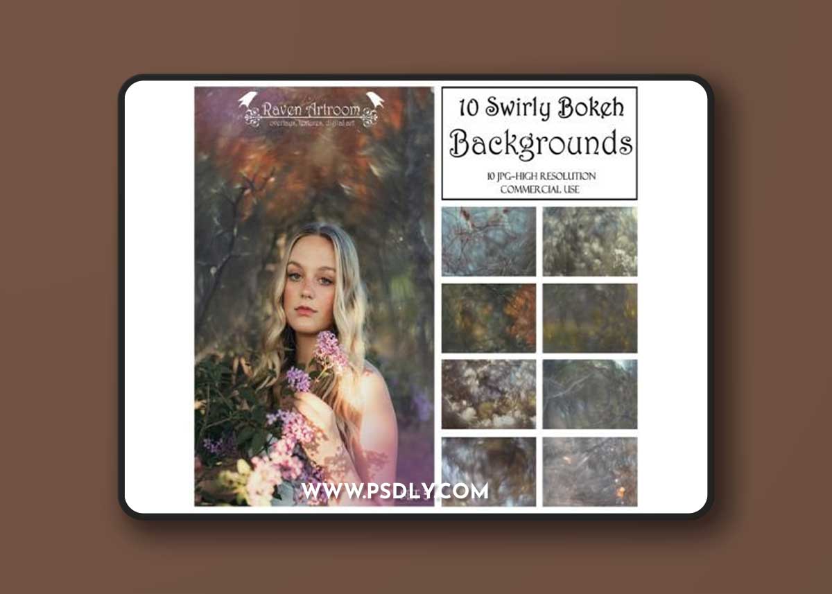 Swirly Bokeh Overlays, Bokeh Background