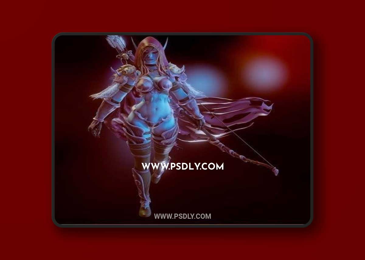 Sylvanas Windrunner WOW 3D Print Model