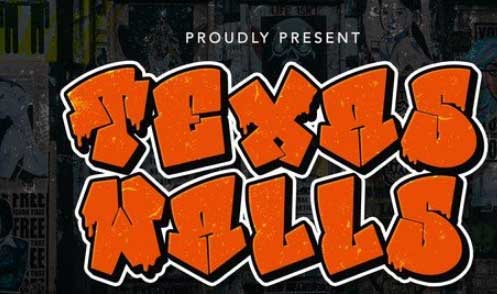 Texas Walls - Graffiti Font Style