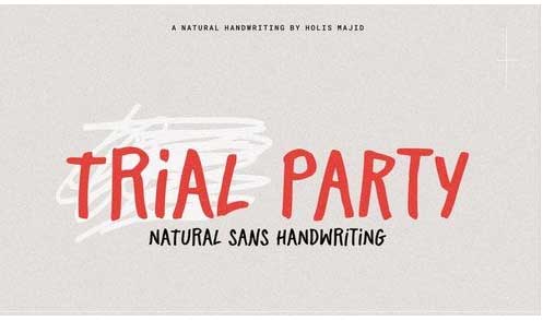 Trial Party Handwriting Font